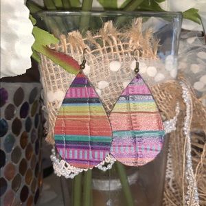 Sold! Leather Color Me Happy earrings!